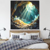 Schatzhöhle im Licht Leinwanddruck (Insitu (Schlafzimmer))
