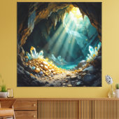 Schatzhöhle im Licht Leinwanddruck (Insitu (Wohnzimmer))