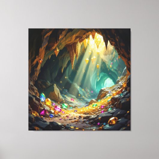 Schatzhöhle im Licht Leinwanddruck (Vorderseite)
