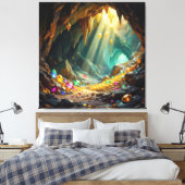 Schatzhöhle im Licht Leinwanddruck (Insitu (Schlafzimmer))