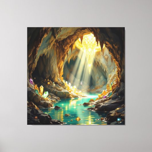 Schatzhöhle im Licht Leinwanddruck (Vorderseite)
