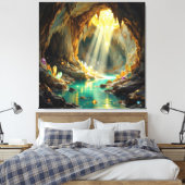 Schatzhöhle im Licht Leinwanddruck (Insitu (Schlafzimmer))