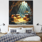 Schatzhöhle im Licht Leinwanddruck (Insitu (Schlafzimmer))