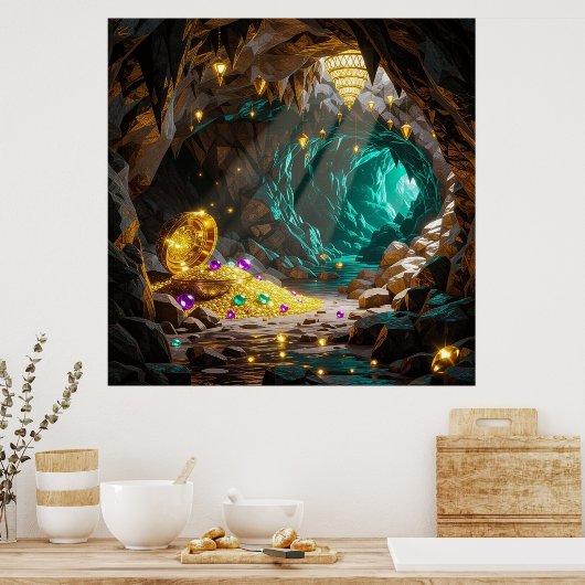 Schatzhöhle im Licht Poster (Küche)