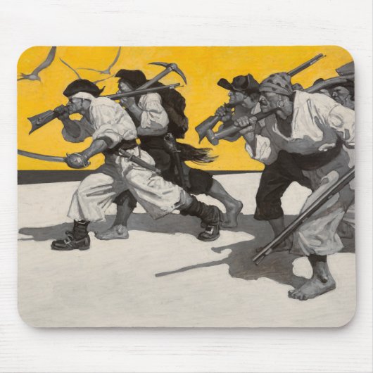 Schatzinsel, 1911 von Newell Convers Wyeth Mousepad (Vorne)