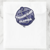 Schatzinsel Florida Ankerkleber Runder Aufkleber (Tasche)