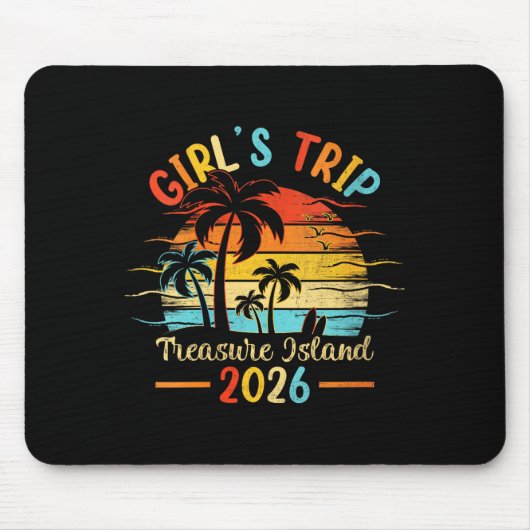 Schatzinsel Florida der Frauen Palmenbaum Sonnenun Mousepad (Vorne)