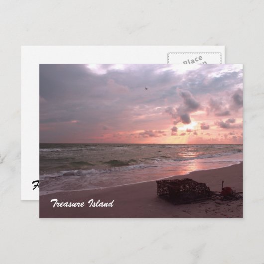 Schatzinsel, Florida Postkarte (Vorne/Hinten)