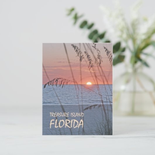 Schatzinsel Florida Postkarte (Stehend Vorderseite)
