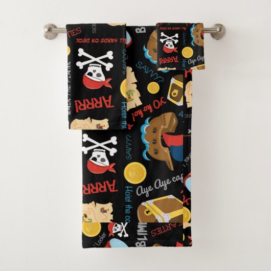 Schatzinsel Party Pirate Badetuch Set (Insitu)