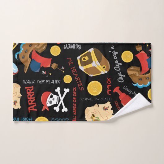 Schatzinsel Party Pirate Badetuch Set (Handtuch)