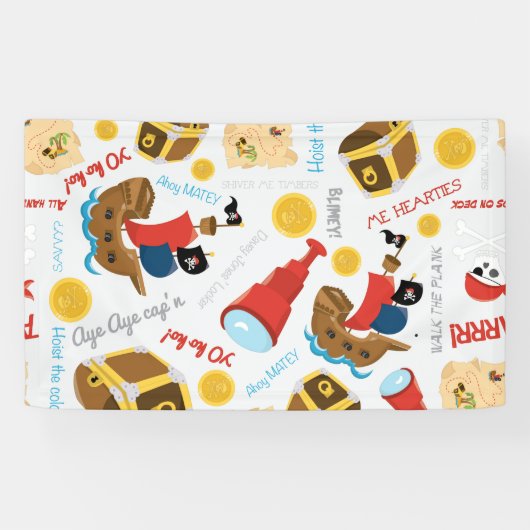 Schatzinsel Party Pirate Banner (Horizontal)