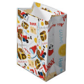 Schatzinsel Party Pirate Mittlere Geschenktasche Geschenktüte (Vorderseite Schrägansicht)