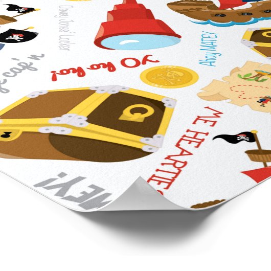 Schatzinsel Party Pirate Poster (Ecke)