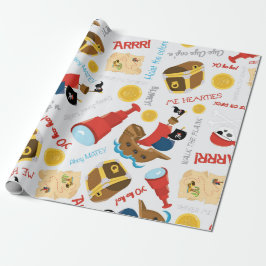 Schatzinsel Party Pirate Wrapping Paper Geschenkpapier