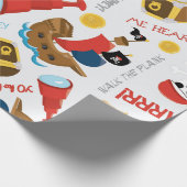 Schatzinsel Party Pirate Wrapping Paper Geschenkpapier (Ecke)