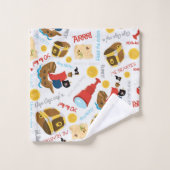 Schatzinsel Party Pirates Badetuch Set (Waschlappen)