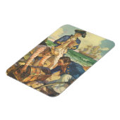 Schatzinsel, Piraten der Vintagen Märchen Magnet (Linke Seite)