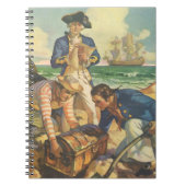 Schatzinsel, Piraten der Vintagen Märchen Notizblock (Vorderseite)