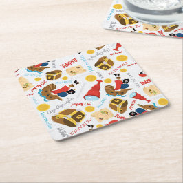 Schatzinsel Rechteckiger Pappuntersetzer