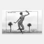 Schatzinsel und die tanzenden Frauen Rechteckiger Aufkleber (Vorderseite)