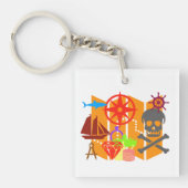 SchatzjagdCollage Schlüsselanhänger (Vorderseite)