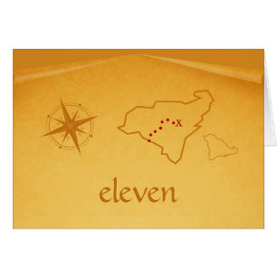 Schatzkarte für die Tischnummer