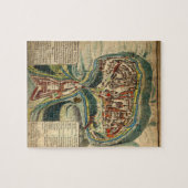 Schatzkarte im Mittelalter Puzzle (Horizontal)