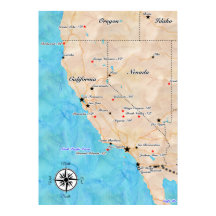 Schatzkarte Kalifornien