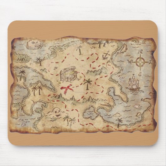 Schatzkarte Mousepad (Vorne)
