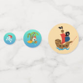 Schatzkarte Niedlich Girl Pirate Geburtstagsparty Konfetti (Rückseiten)