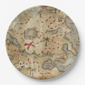 Schatzkarte Pappteller (Vorderseite)