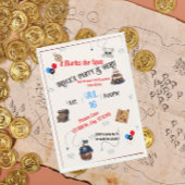 Schatzkarte Pirate Birthday Party Einladung