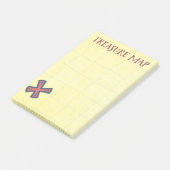 Schatzkarte Pirate Hintern Post-it Klebezettel (angewinkelt)