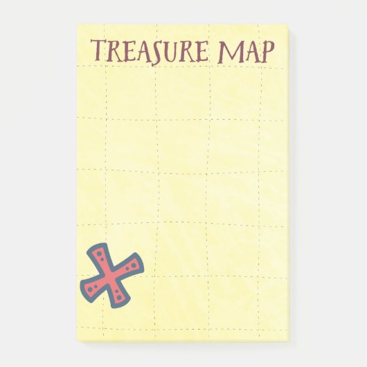 Schatzkarte Pirate Hintern Post-it Klebezettel (Vorderseite)