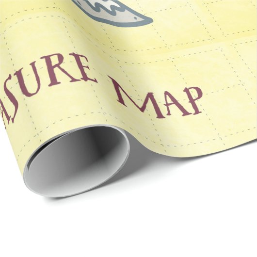 Schatzkarte Pirate Party Geschenkpapier (Rolleneckpunkt)