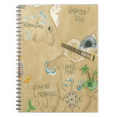 Schatzkarte SpiralNotebook Notizblock (Vorderseite)