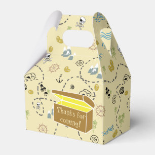 Schatzkarte und Danke für das Kommen Geschenkschachtel