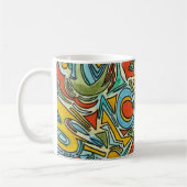 Schatzkiste - Handbemalte abstrakte Kunst Kaffeetasse (Links)