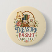 Schatzkorb Gesellschaft Cottagecore Button (Vorderseite)