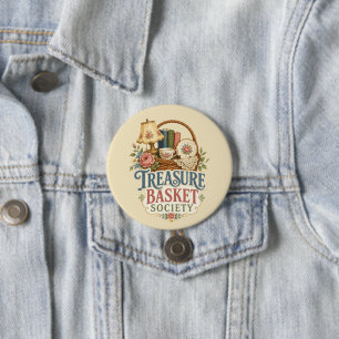 Schatzkorb Gesellschaft Cottagecore Button