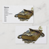 Schatzsammler Buch der Münzen, Silber, Ringe Visitenkarte (Vorne/Hinten)