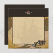 Schatzsuche-Einladung Einladung (Vorne/Hinten)