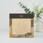 Schatzsuche-Einladung Einladung (Stehend Vorderseite)