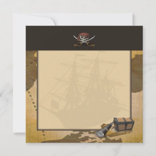 Schatzsuche-Einladung Einladung (Vorderseite)