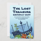 Schatzsuche Geburtstag Einladung (Vorderseite)