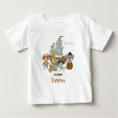 Schatzsucher Pirate Birthday Baby T-shirt (Vorderseite)