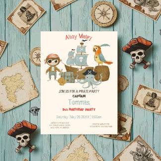 Schatzsucher Pirate Birthday Einladung