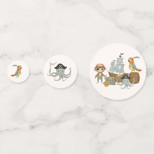 Schatzsucher Pirate Birthday Konfetti (Rückseiten)