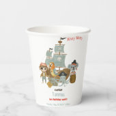 Schatzsucher Pirate Birthday Pappbecher (Rückseite)